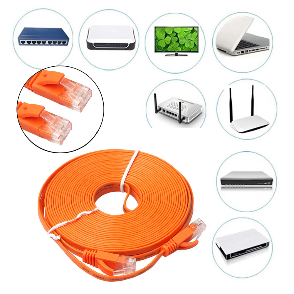 Плоский Ethernet кабель CAT6 250 МГц 1000 Мбит/с RJ45 сетевой патч корд LAN для PS4/Xbox