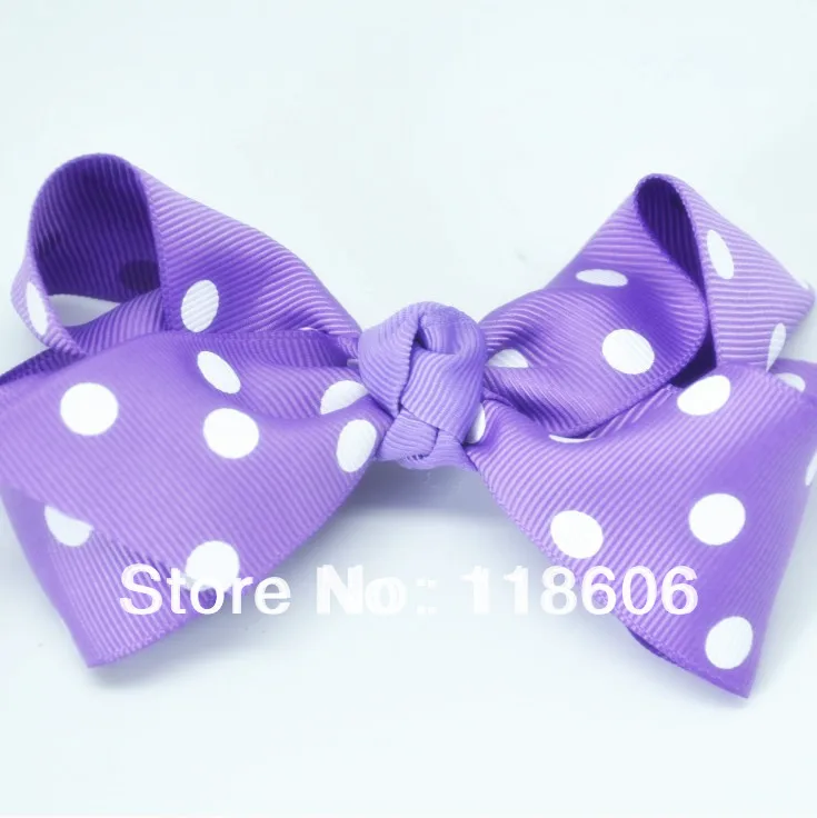 100 шт./лот аксессуар для волос заколка в горошек бант Бесплатная доставка|hair bow