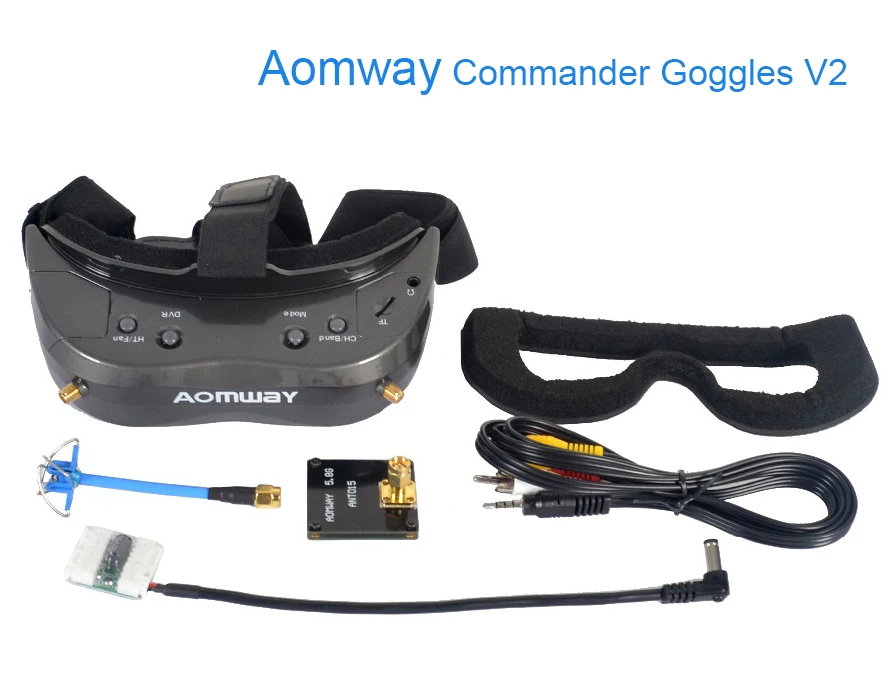 Оригинальный Aomway Commander Goggles V2 3D 5 8G 64Ch 1080 P 800*600 SVGA FPV видео гарнитура Поддержка HDMI DVR
