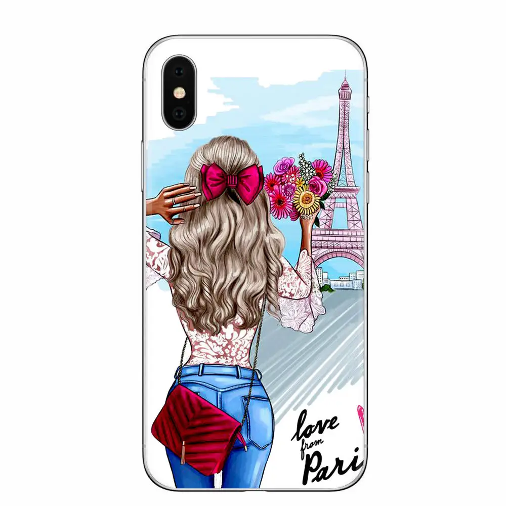 Модный Рождественский Мягкий ТПУ чехол для телефона iPhone 8 7 6 6S Plus 5S SE X XR XS Max