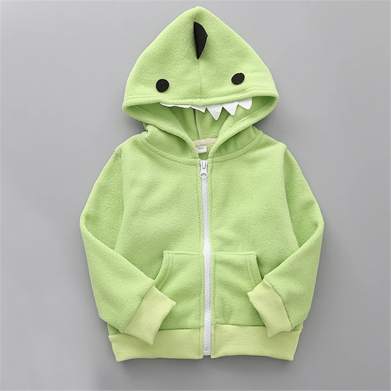 Baby Boys Girls Sweatshirt Cartoon Hoodie clothing Velvet Children Coat Panda duck rabbit dinosaur Animal Kids Jacket | Детская одежда