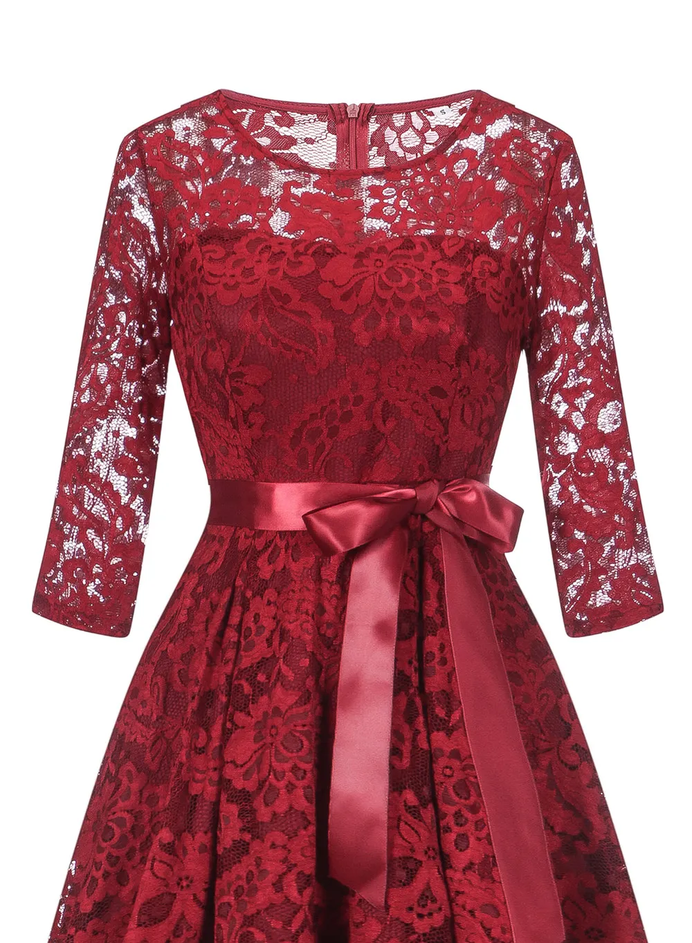 

CX SHINE Elegant vintage A line Lace midi evening dress pink wine navy Asymmetry prom party dresses high low vestidos de festa
