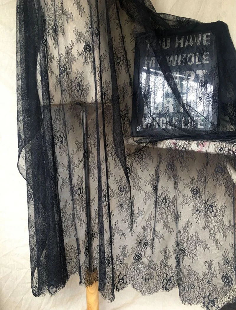 3 метра ресницы кружева шантильи вечерние свадебное платье кружевная ткань