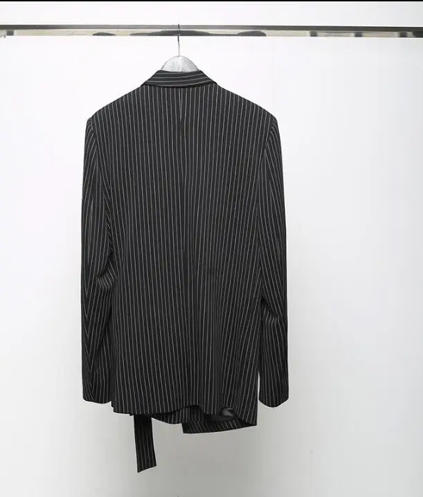 2018 г. Новая мужская одежда японский Асимметричный ремень дизайн вертикальные