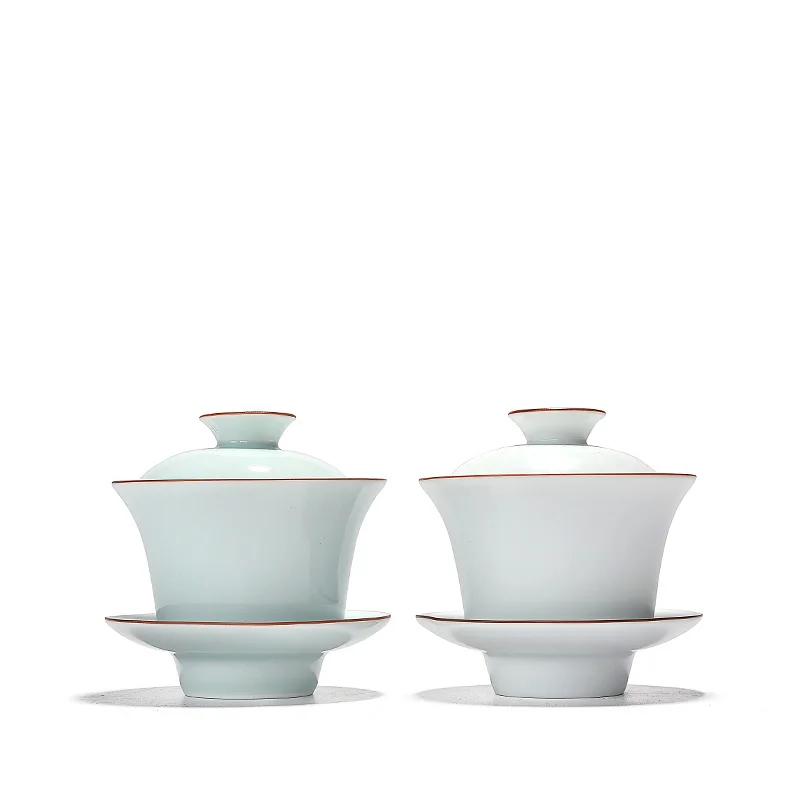 PINNY 160 мл Celadon Gaiwan ручная работа матовая белая фарфоровая чайная чаша китайский
