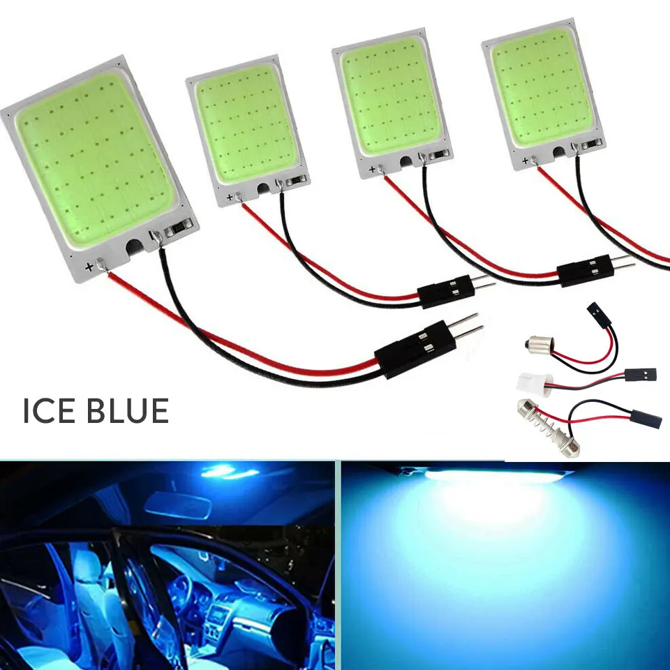 Светодиодный купольный светильник для чтения Карта Лампа T10 COB 16 24 36 48SMD Festoon Dome BA9S 3