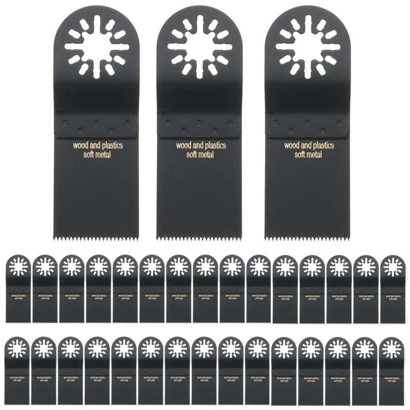 30x Wood Plastic Saw Blades Set For Milwaukee RIDGID Fein Oscillating Multi Tool
