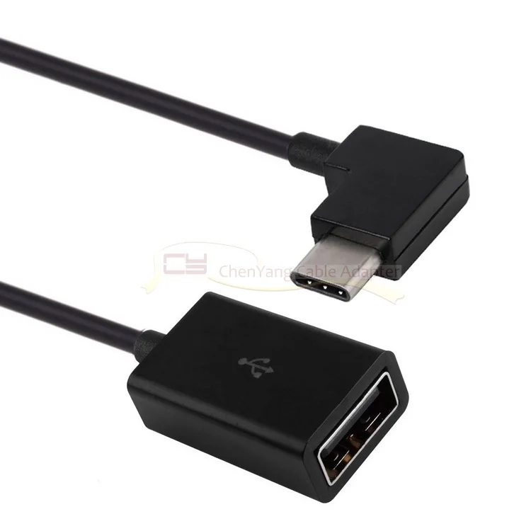 Прямоугольный 90 градусов USB-C Type-C к USB 2 0 Женский OTG кабель для Samsung Galaxy S8 + Plus сотовый
