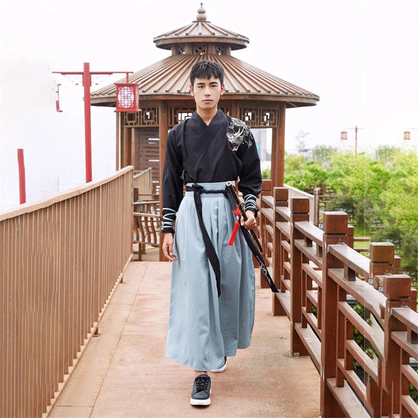 Мужской костюм Sakura кимоно в японском стиле китайский дракон вышивка Haori Cool Yukata