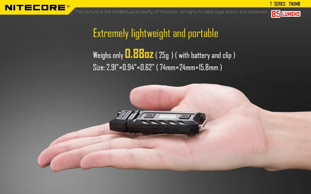 Nitecore THUMB USB Перезаряжаемые высокая производительность 2xled светильник Удобный универсальный поворотный Рабочий светильник Открытый Кемпинг не Батарея