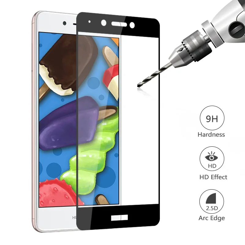 Жесткая Защитная стеклянная пленка для Huawei Enjoy 6S полное покрытие тонкий экран