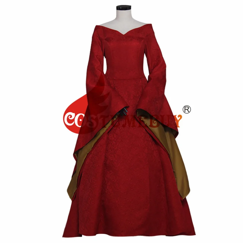 CostumeBuy Игра престолов Серсея Ланнистер Косплей Костюм Хэллоуин средневековый женское красное платье Песнь Льда и Огня