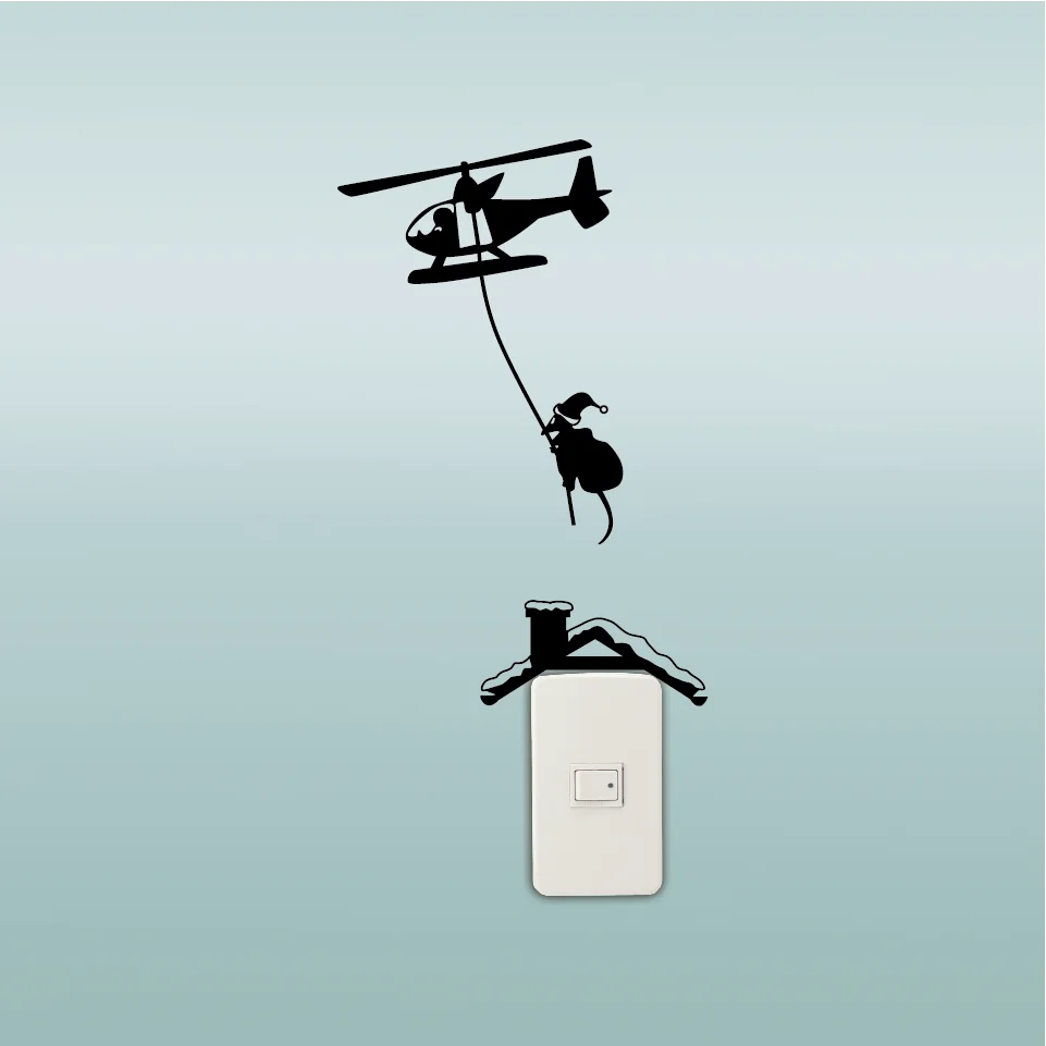Кг-190 Merry Christmas Mouse Copter светильник Санта Клаус Переключатель стикер Забавный