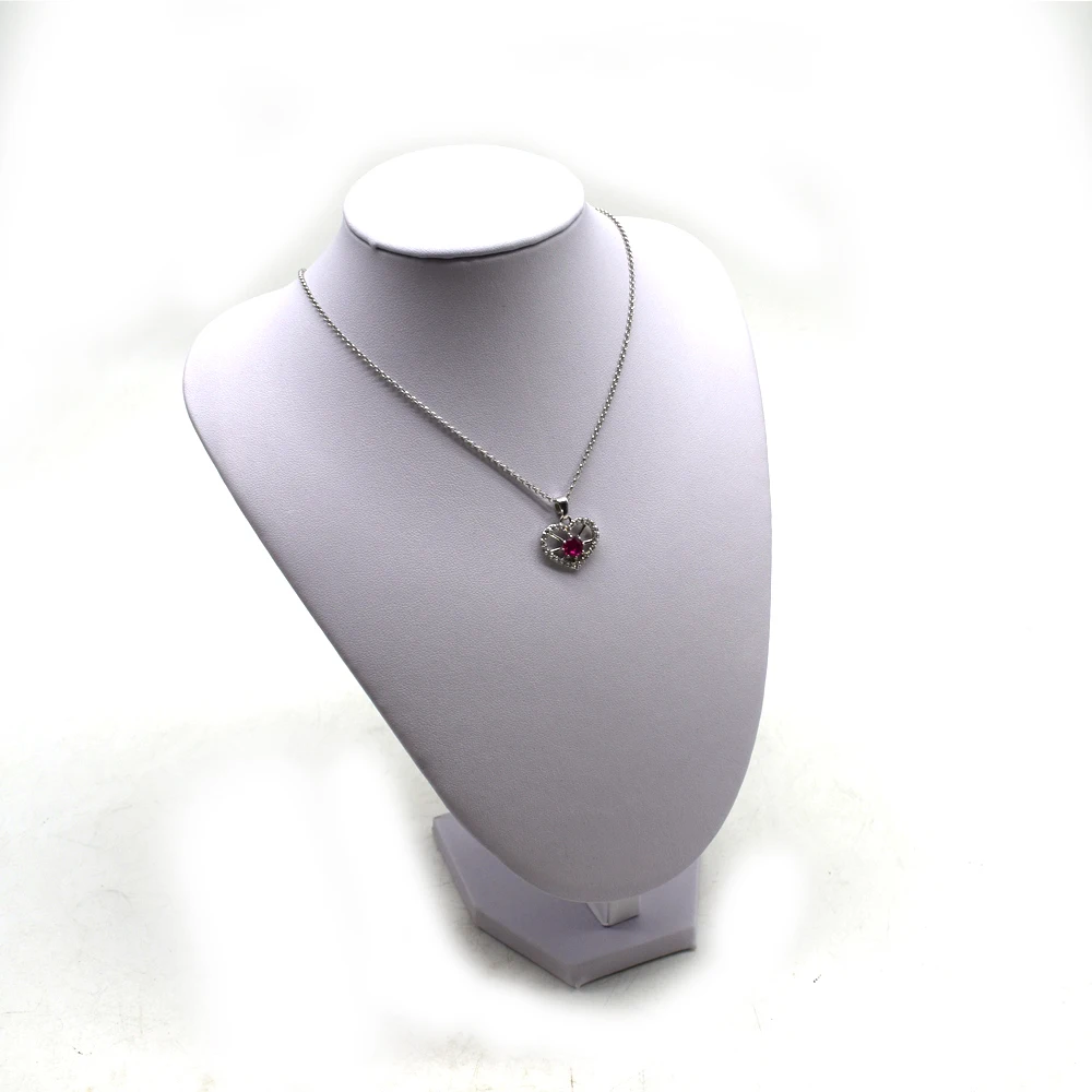 Кожаный манекен ожерелье держатель стенд белый кулон витрина экспозиция