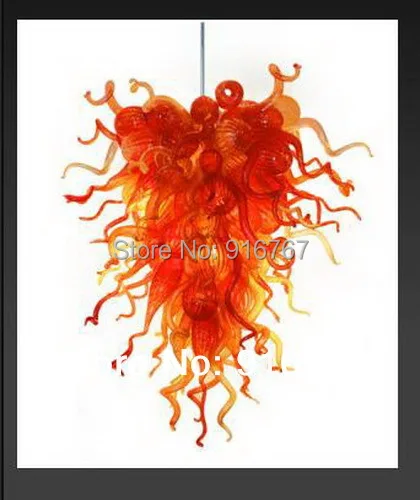 

LR011 -Free Shipping Graceful Orange Italian Murano Glass Chandelier