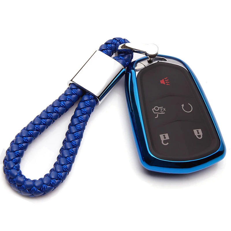 6 colors TPU Car Key Cover Case For Cadillac Escalade Cts Ats Xts SRX XT5 CT6 STS Ring Protection Fob Accessories | Автомобили и