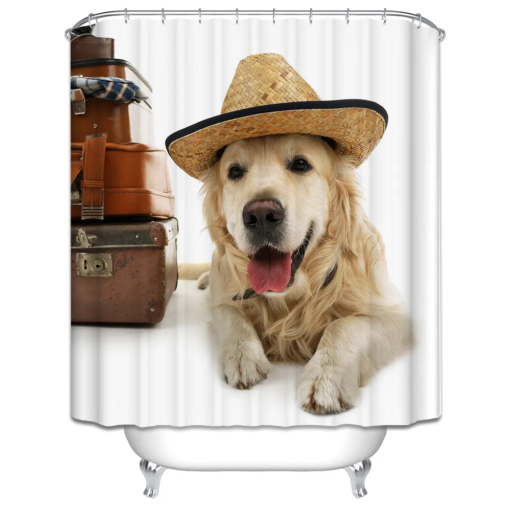 CHARMHOME новая забавная собачья занавеска для душа Рождественская домашняя