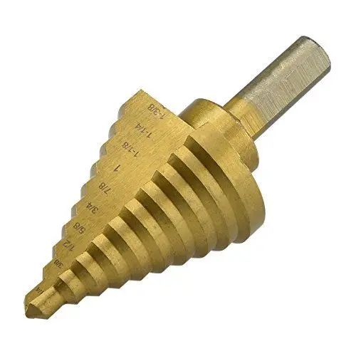 Титан 10 ступенчатая Буровая головка бура 1/4 &quot но не более чем на 1-3/8&quot дюйм (ов