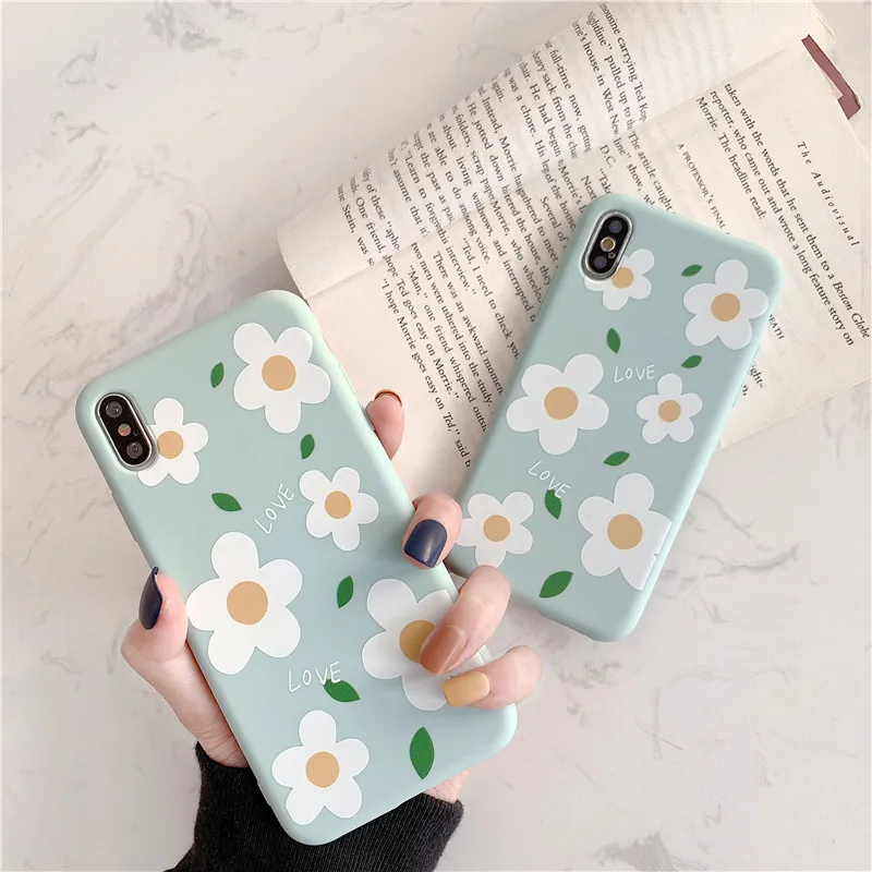 JIBAN Small Fresh Flowers Phone Cases For Huawei P20 P30 P30P Nova4 Honor 10 Mate 20pro Capa Matte Soft Shell Back Cover |