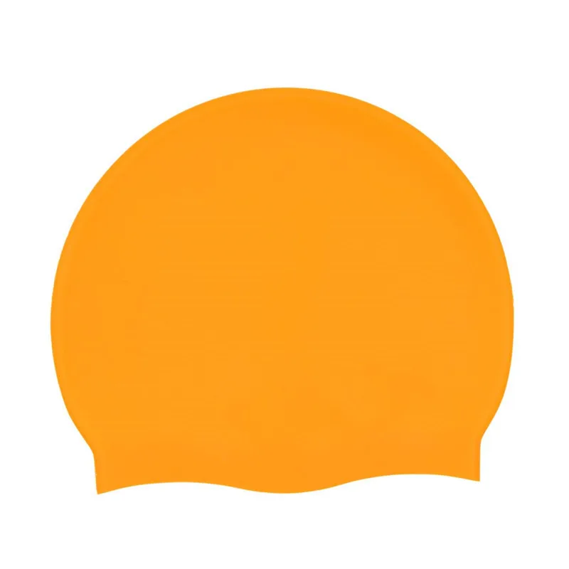 Professional Silicone Waterproof Swimming Caps Ear Protection Solid Pool Beach Swim Hat for Long Hair Swimming Cap for Men/Women