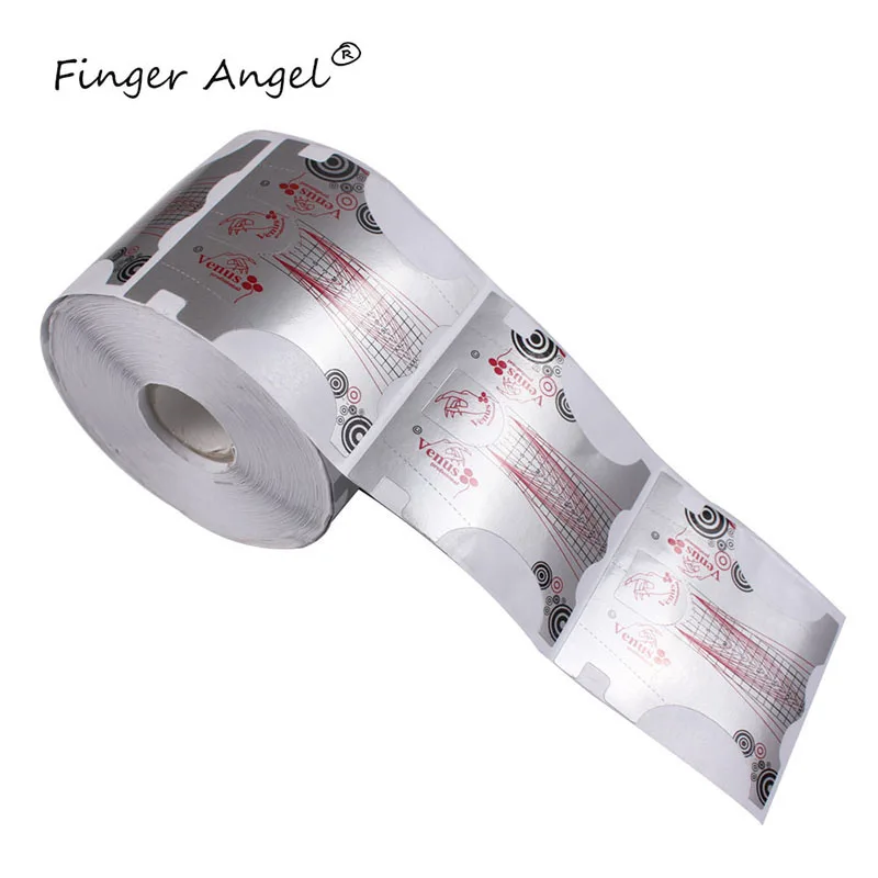 Finger Angel Серебряный лак для ногтей формы 50/100/500 шт. формы ногтей наклейки изогнутые накладные ногти Удлинительный УФ-гель для французского маникюра ногтей инструмент
