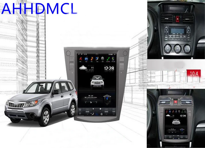 Автомобильный ПК PAD Tesla стиль мультимедийный плеер Android 7,1 gps для Forester XV Авто AC Edition 2012 2013