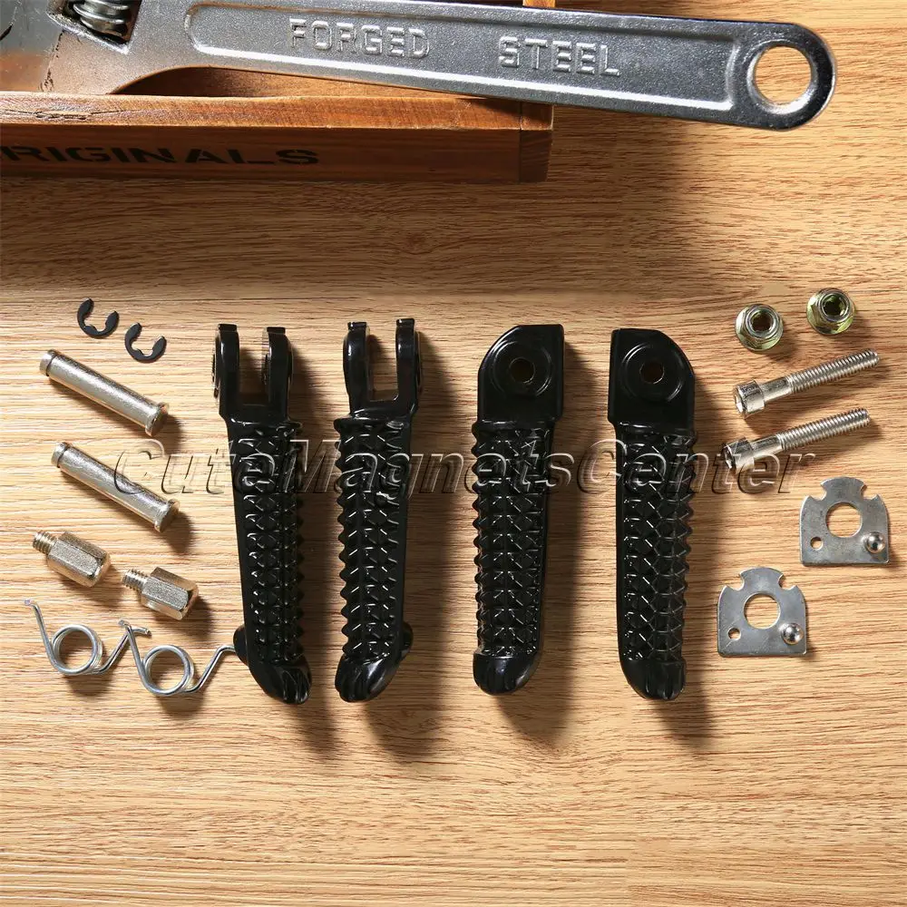 Черные передние и задние подножки Mtsooning для Yamaha YZF R1 2002-2012 R6 2003-2011 | Автомобили