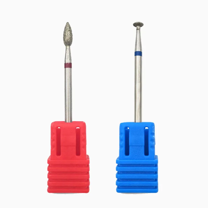 GD0307DAndS0302D HYTOOS 2 шт. алмазные сверла для ногтей 3/3" роторные сверла для маникюра, фрезы для кутикулы, электрические сверла, аксессуары, фрезы для ногтей, инструменты - Цвет: GD0307DAndS0302D