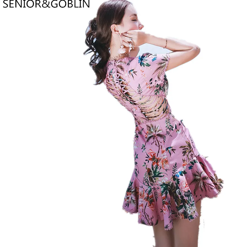 Роскошные взлетно посадочной полосы женские розовые тюли решетки летнее платье вырез кроссовер бретели для нижнего белья