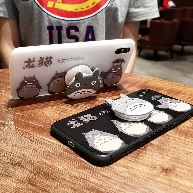 Парный чехол Totoro для iPhone X/XS MAX XR с мультяшным котом силиконовая задняя крышка 7/8 plus