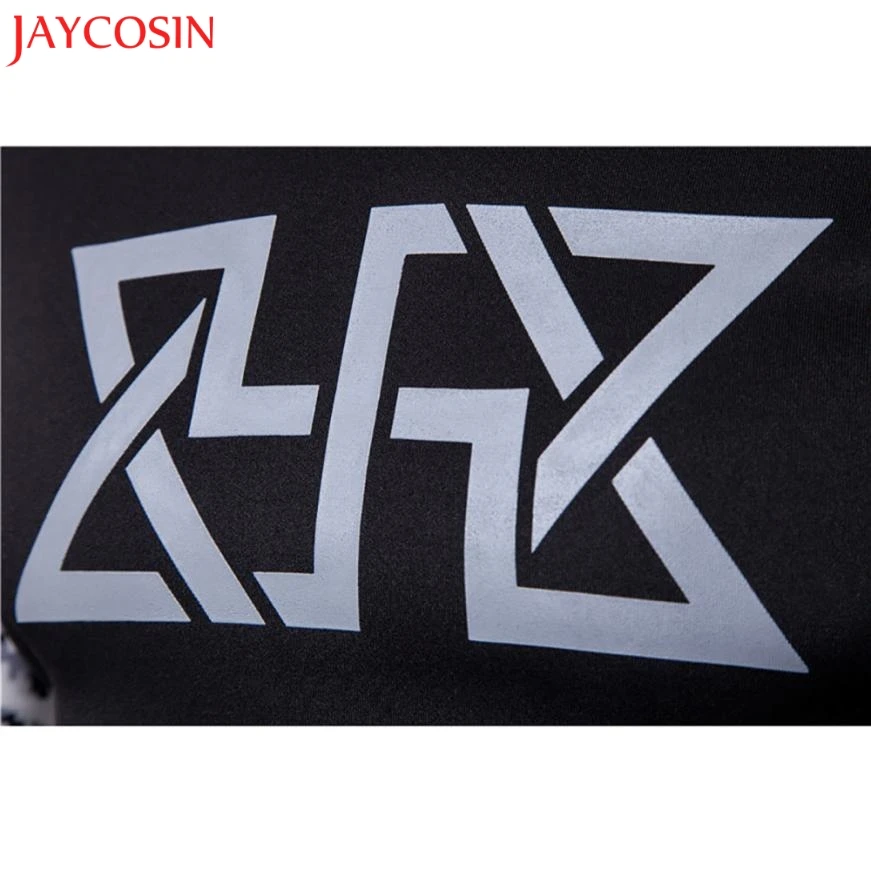 JAYCOSIN Мужская одежда для фитнеса с длинным рукавом Бодибилдинг Кожа топы