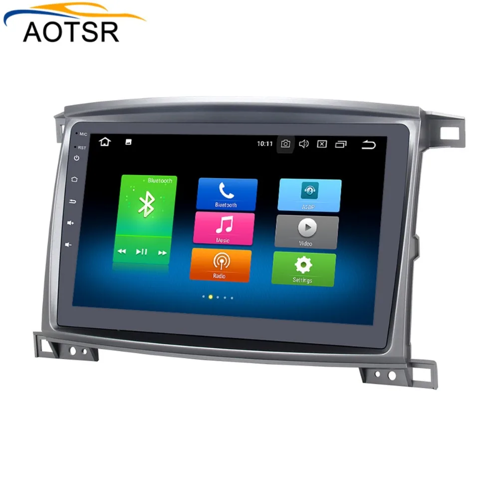 10 2 &quotAndroid 8 0 автомобильный dvd мультимедийный плеер для Toyota Land cruiser 100 LC 2003 2008 gps