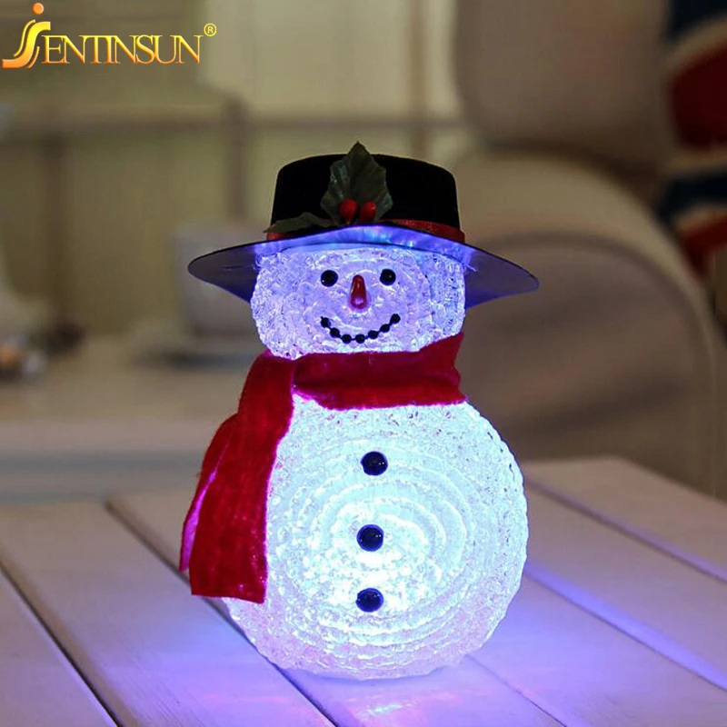 Новый цвет менясветодио дный светодиодный Рождественский Снеговик Ночной свет