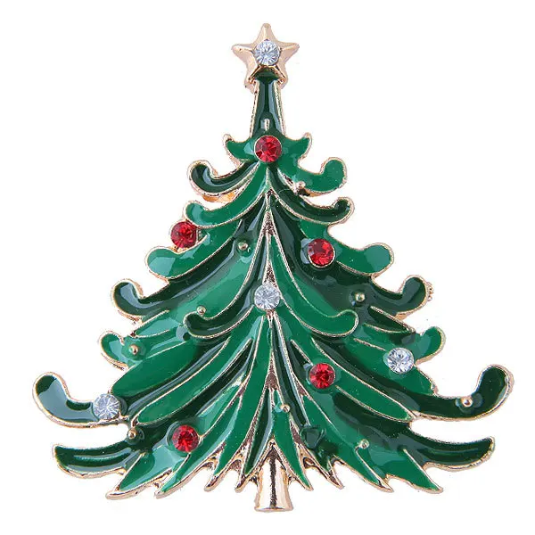 

Fashion Metal Christmas Tree Personality Ladies Brooch Small Gift Festival