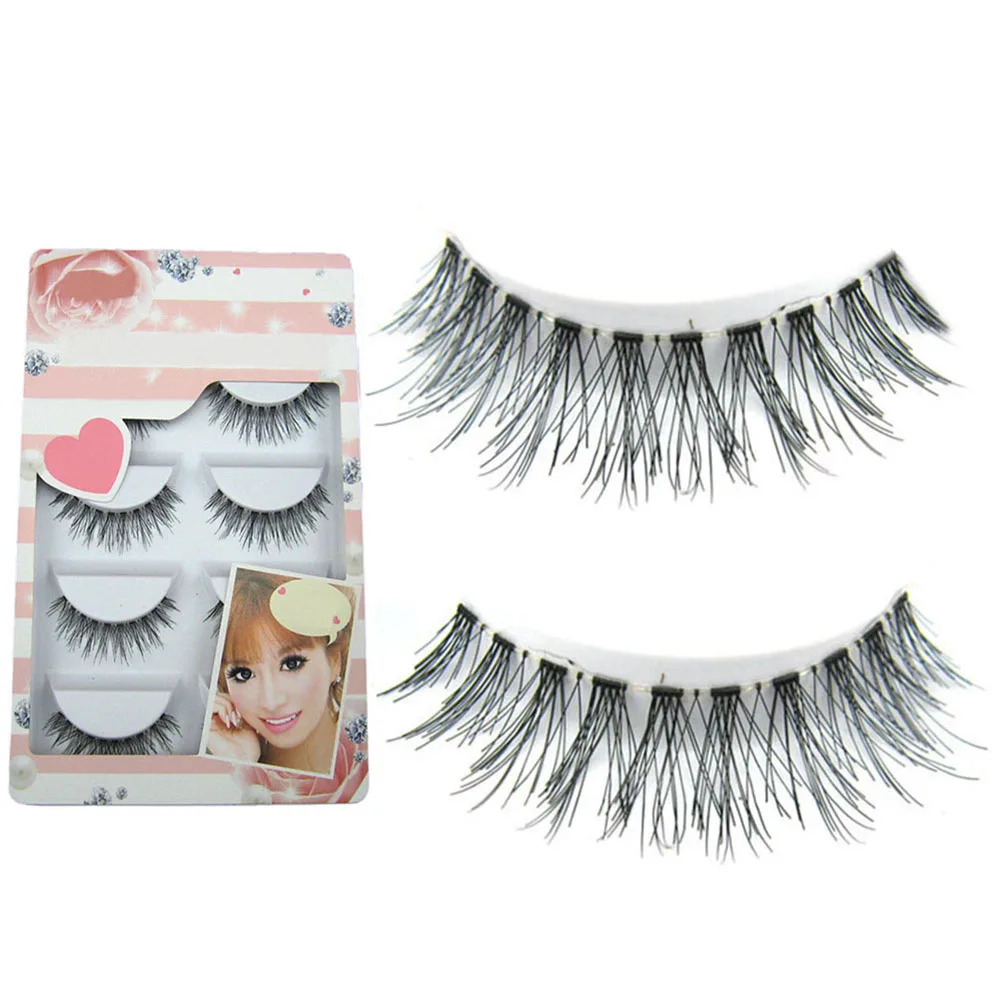 5 пар ручная работа натуральные накладные ресницы для наращивания Длинные