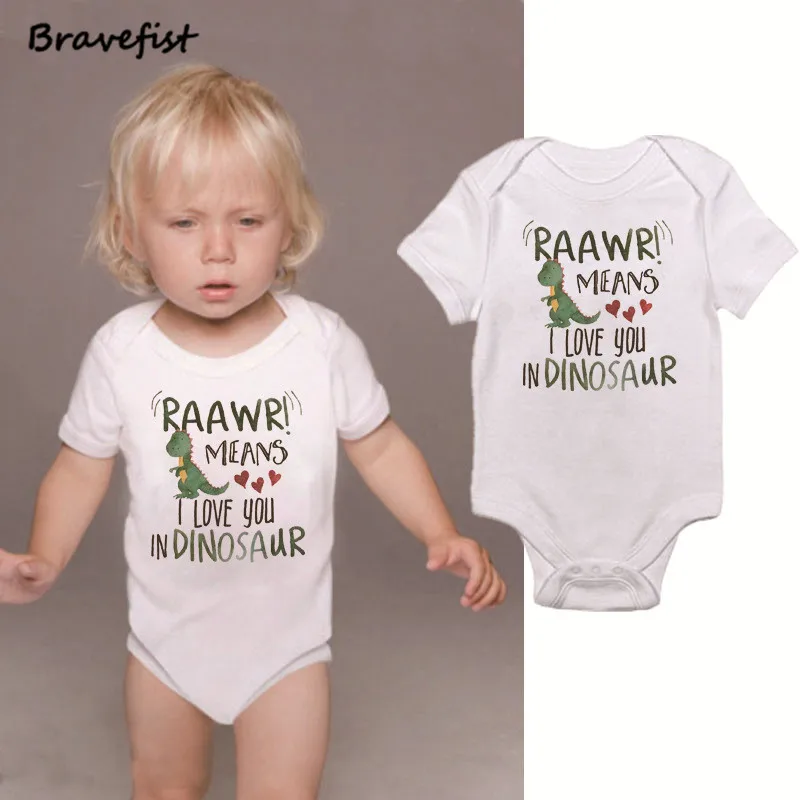 

Newborn Baby Bodysuits Baby Girls Clothing Short Sleeved Cotton Child Dinosaur Toddler Underwear Infant Clothes Set Kids Outfits