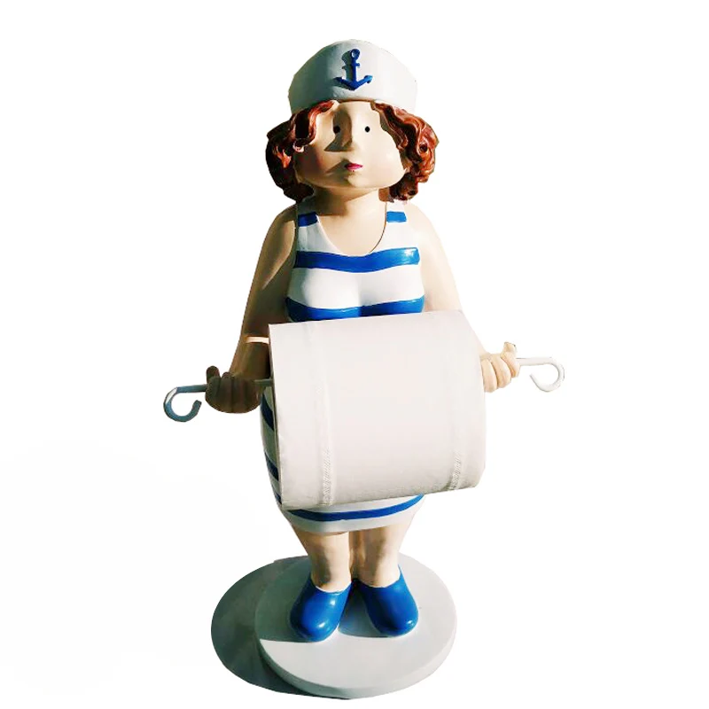 

Creative Kitchen Vertical Roll Holder Mediterranean Bathroom Roll Holder Toilet Paper Holder Toilet Bear Cub Toilet Paper R2054