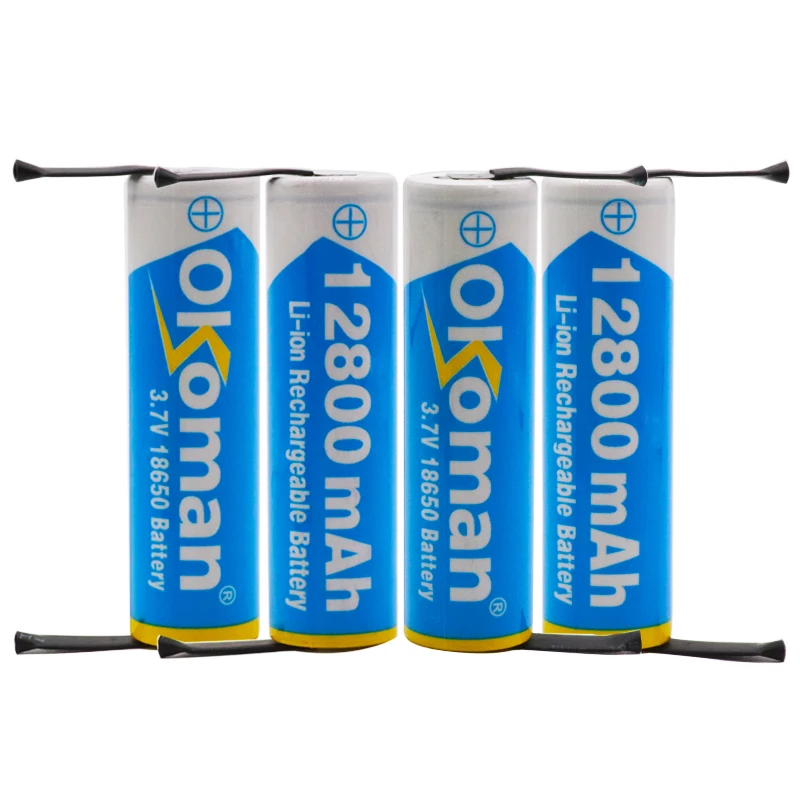 Okoman абсолютно новый оригинальный 18650 3 7 V 12800mAh перезаряжаемый литиевый