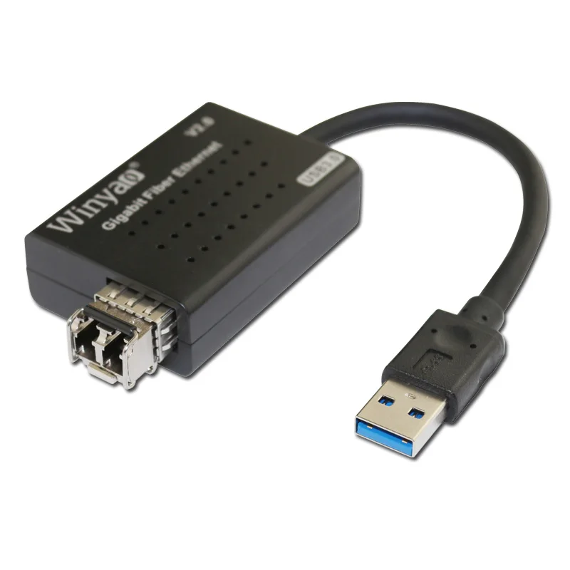 Fiber Gigabit Ethernet to USB3.0 Adapter 850nm Multi Mode Optical Module LC 550m