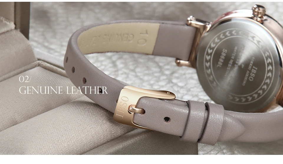 IBSO, женские кожаные часы, Дамская мода, наручные часы, Reloj Mujer,, Топ бренд, роскошные часы с кристаллами, подарки для женщин#8688