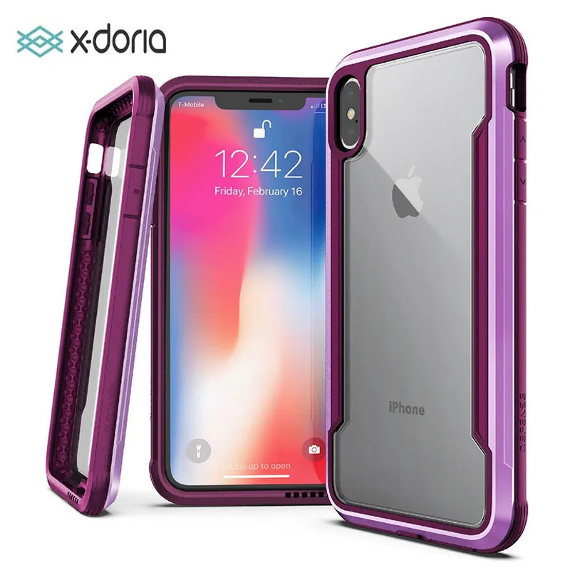 Чехол X-Doria Defense Shield для iPhone XR XS Max, военный класс, противоударный алюминиевый чехол для iPhone X XS Max, защитный чехол
