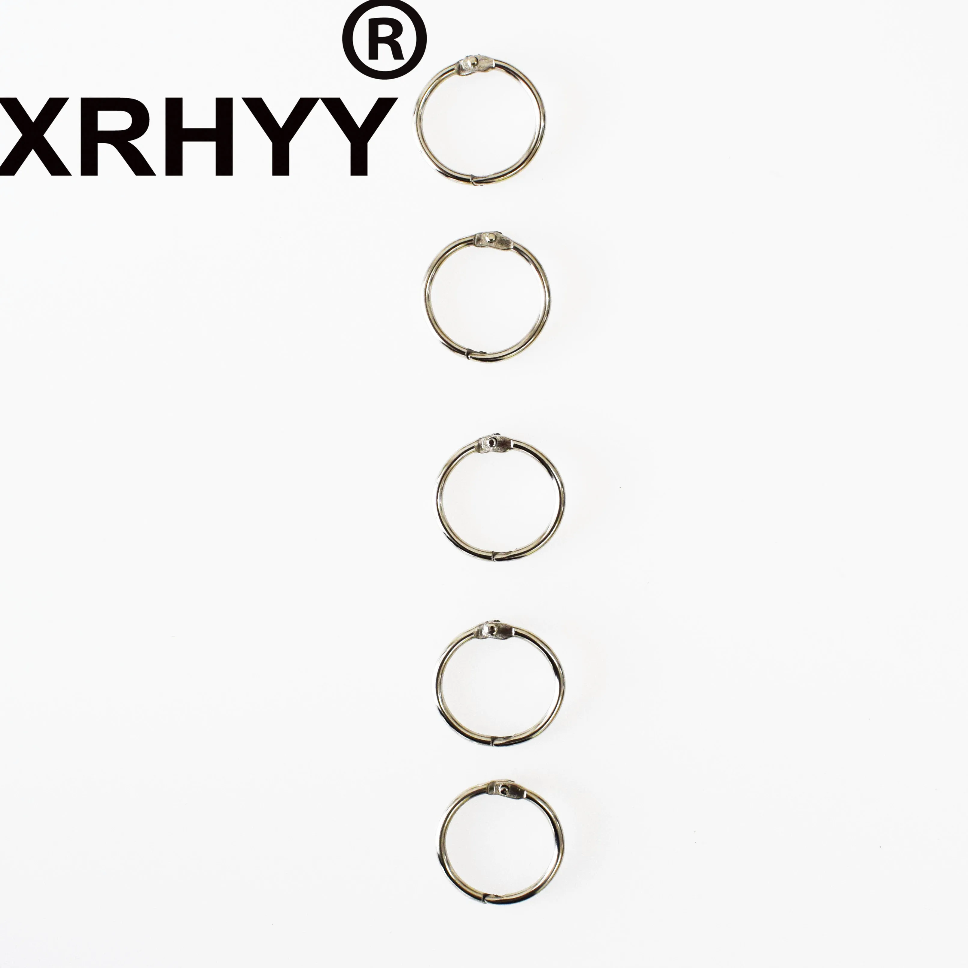XRHYY 20 шт. серебристые металлические кольца для связывания с листьями покрытые