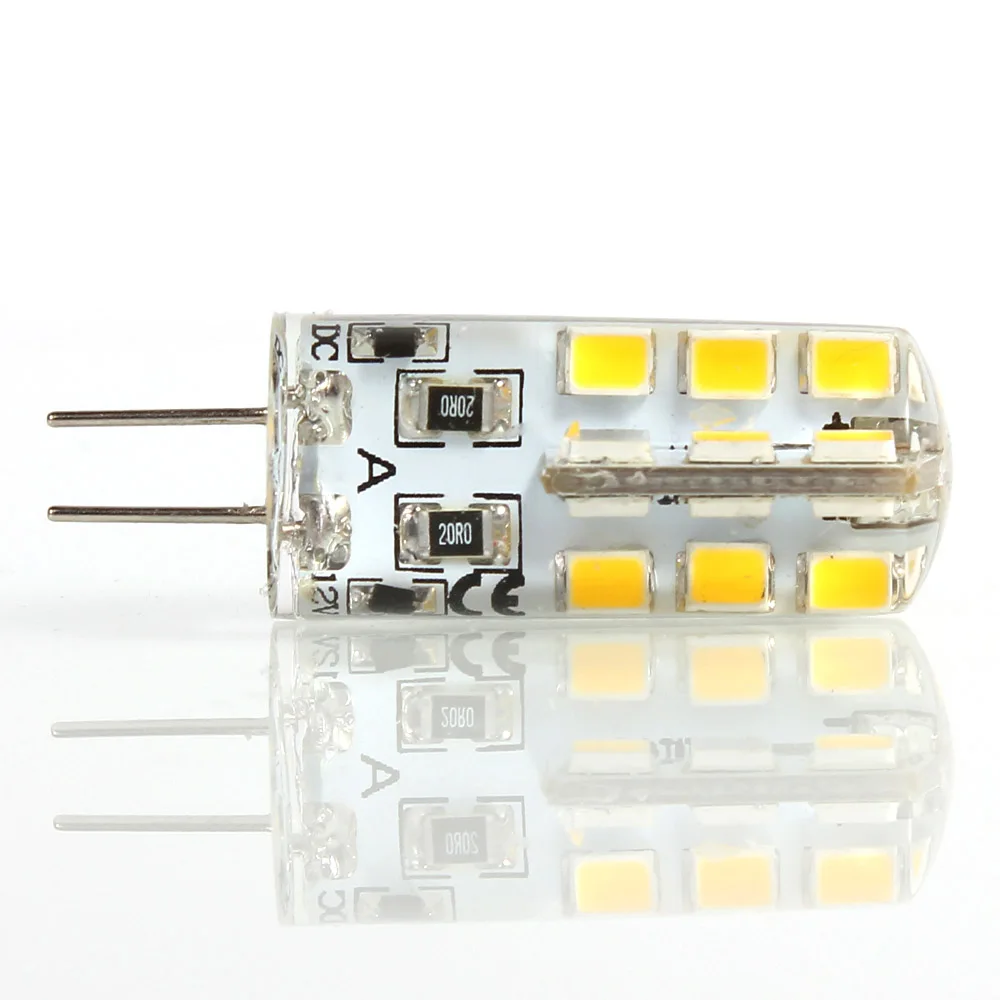 10 шт./лот светодиодная G4 2835 SMD 6 Вт AC/DC 12V 24LED лампа галогенная g4 Светодиодные лампы