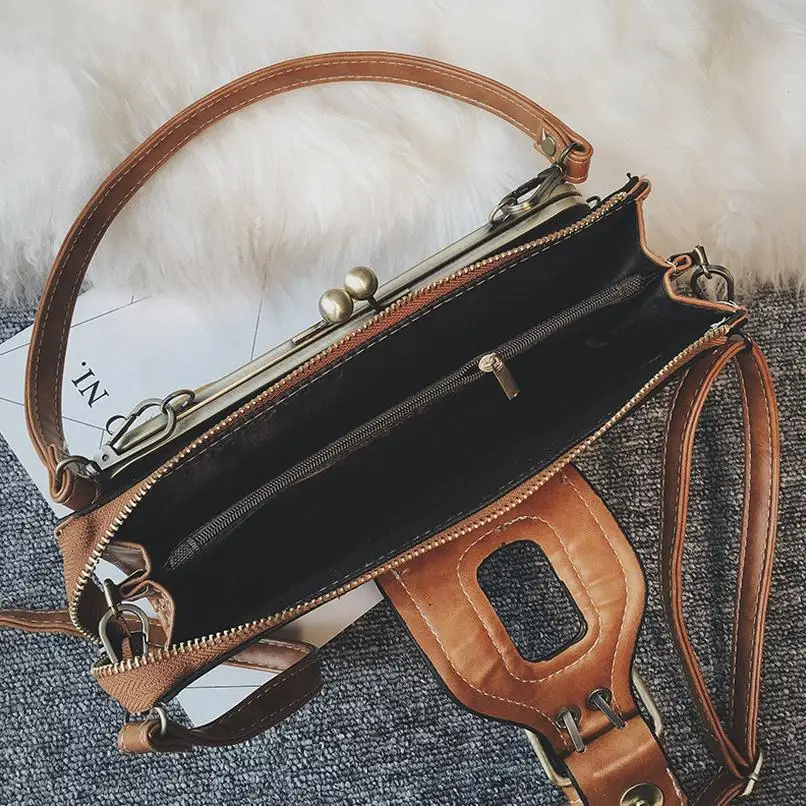 Hansomfy ретро цветы crossbody сумки женщин кожаные клатчи сумка на ремне леди девушка