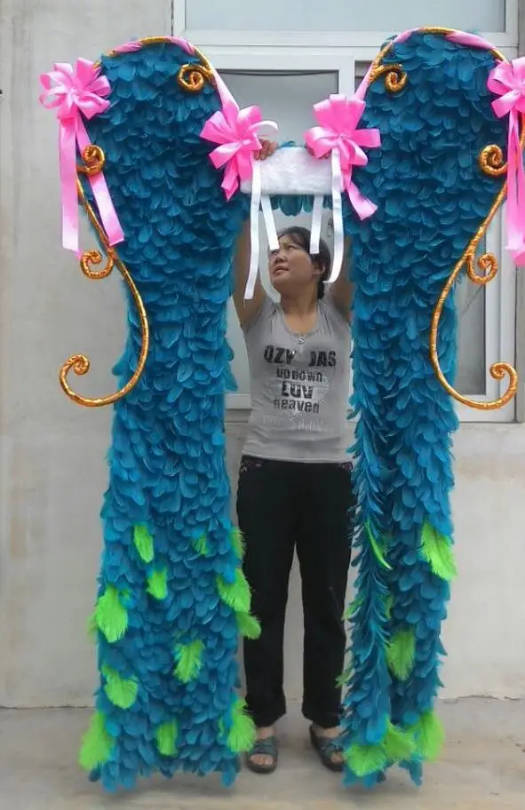 Модные Классические ангельские крылья из перьев реквизит для сценического