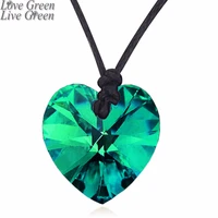 float promotion birthday gift women girl free shipping wholesale fashion austrian crystal heart pendant necklace jewelry 84776