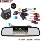 Оригинальный датчик парковки для автомобиля Koorinwoo Parktronic, экран, монитор, зеркальная цифровая камера заднего вида, задняя камера заднего вида, повышенная сигнализация, черный цвет