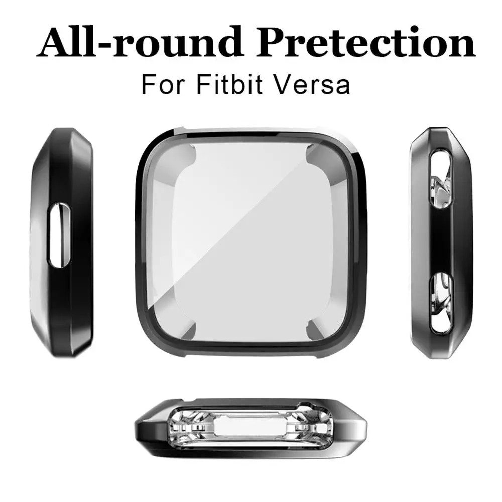 Ультратонкий силиконовый чехол для Fitbit Versa из ТПУ защитная рамка экрана умные