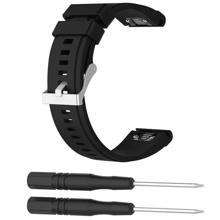 black Новая замена из силикагеля, мягкий ремешок для Garmin Fenix/fenix5X/fenix5X puls/fenix3/fenix3 HR ремешок для Garmin Fenix 5X - Цвет: black