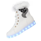 Светодиодная обувь 2016, светящиеся ботинки, высококачественные светодиодные светящиеся разноцветные ботинки, повседневная обувь унисекс, ботинки для снежной погоды Rabbit's Hair